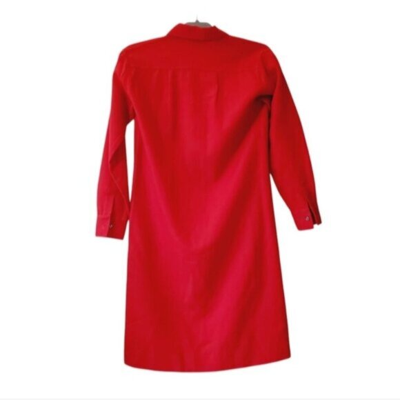 Donald Davis Dublin Ireland Pure Wool Vintage Button Down Preppy Shirt Dress 8 - Picture 2 of 6